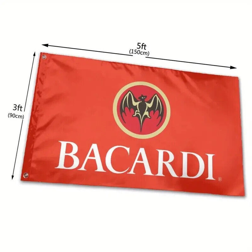 Bacardi Rum Flag Banner 3 ft x 5 ft NEW! Home & Garden:Yard, Garden & Outdoor Living:Décor:Flags Style Your Walls